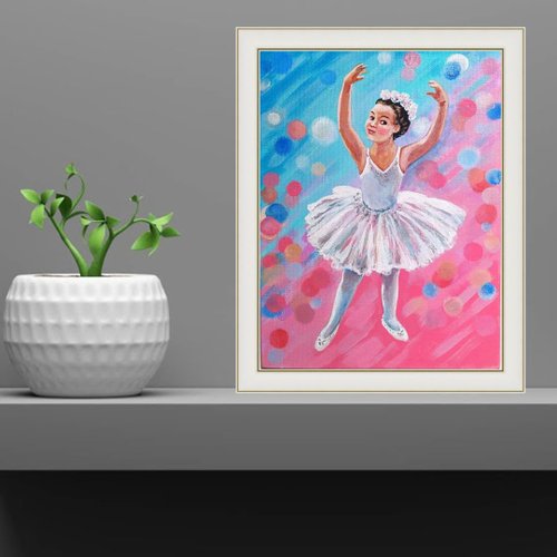 手描き　バレエリーナ　アクリル画 手描き バレエリーナ アクリル画 ws-ae401s.jpg