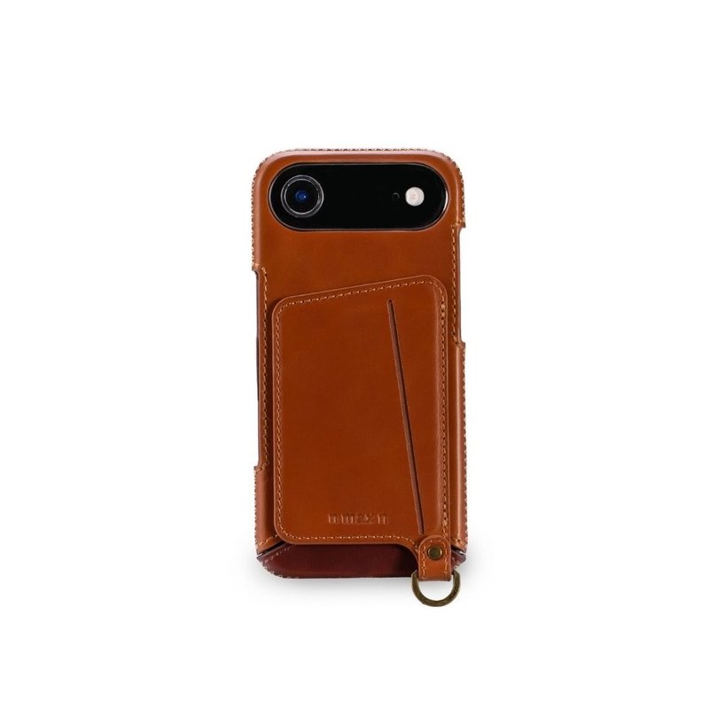 iPhone 17 Air 經典系列-磁吸站立卡袋手機皮套-古銅棕 - 手機殼/手機套 - 真皮 咖啡色
