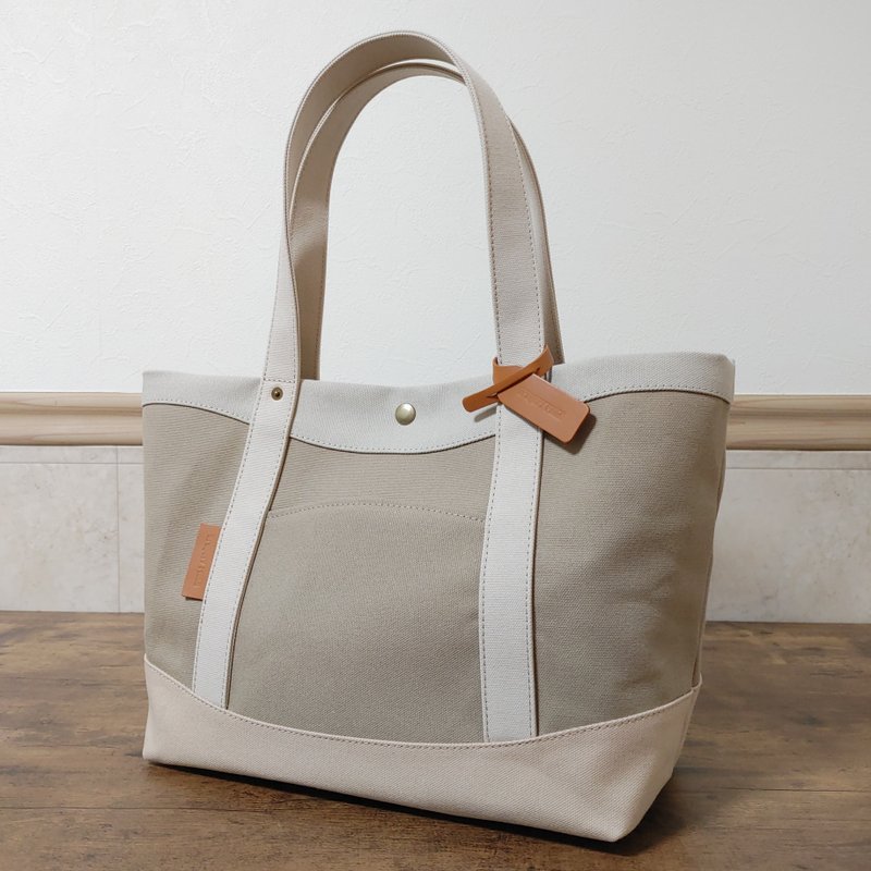 帆布トートバッグ  WR-01 Mist beige - 手提包/手提袋 - 棉．麻 銀色