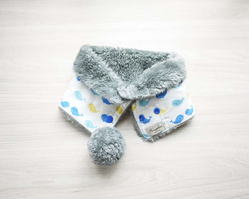 超柔暖暖寶貝脖圍-小鯨魚(絨球款) - 其他 - 棉．麻 