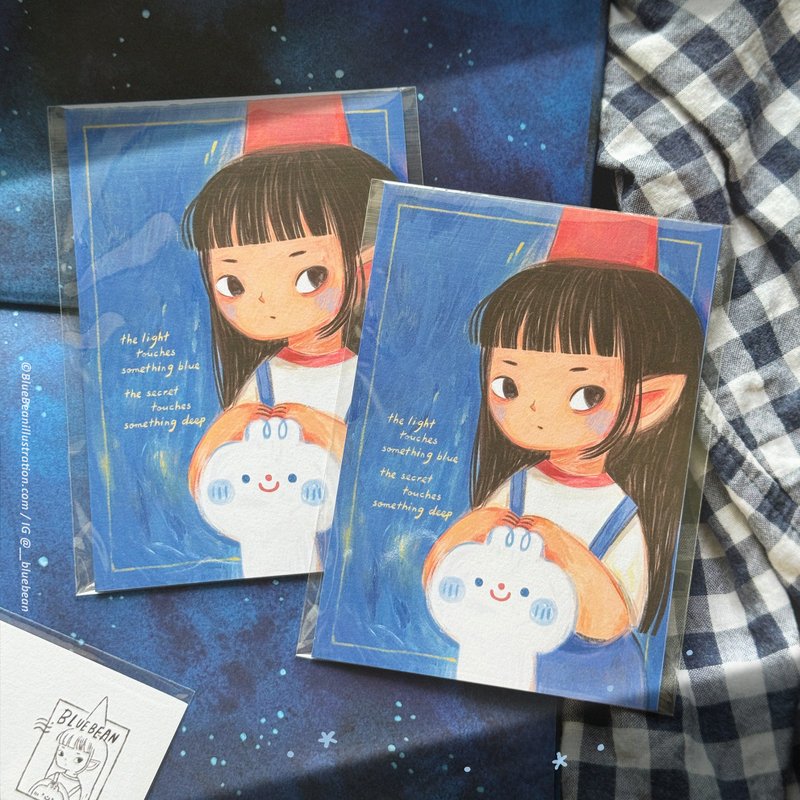 Blue Bean Postcard - Whisper of Light - การ์ด/โปสการ์ด - กระดาษ 