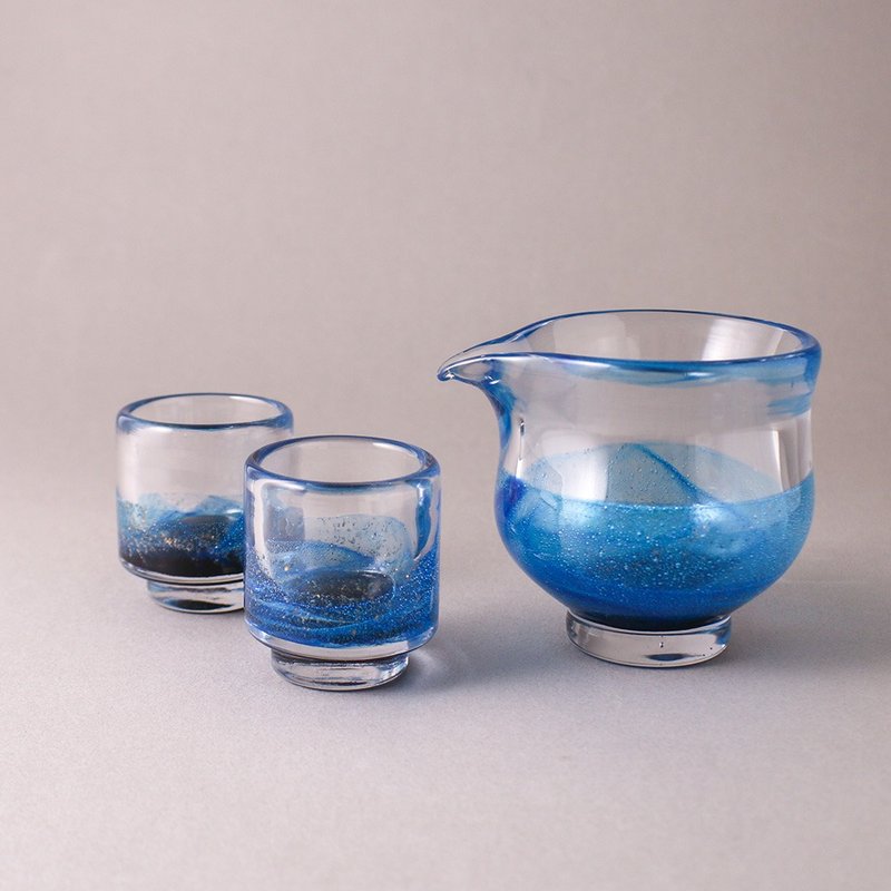 星空 | 琉璃壺杯組 - 茶壺/茶杯/茶具 - 玻璃 藍色