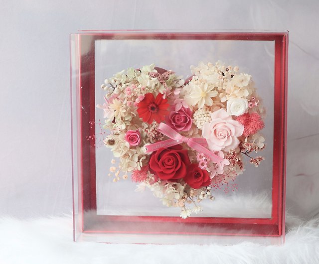 Colorful Floral Bouquet in a Heart Shaped Box