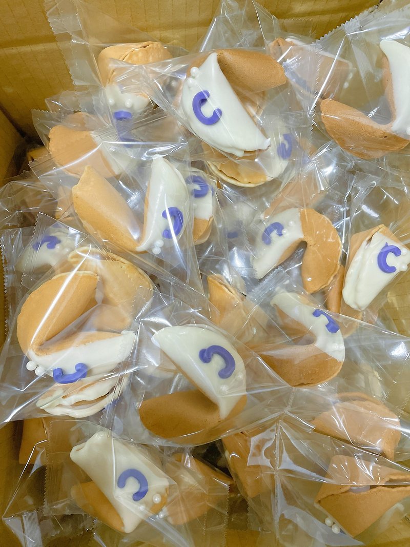 C.Angel lucky fortune cake [letter fortune cake] wedding small items 50pcs - คุกกี้ - อาหารสด สีน้ำเงิน