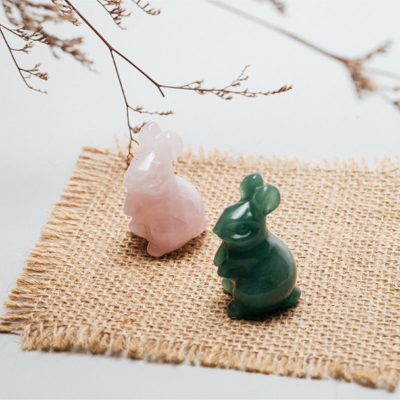 【Montagne】USAGI | Peace Rabbit | Green Aventurine Doll - น้ำหอม - คริสตัล สีเขียว