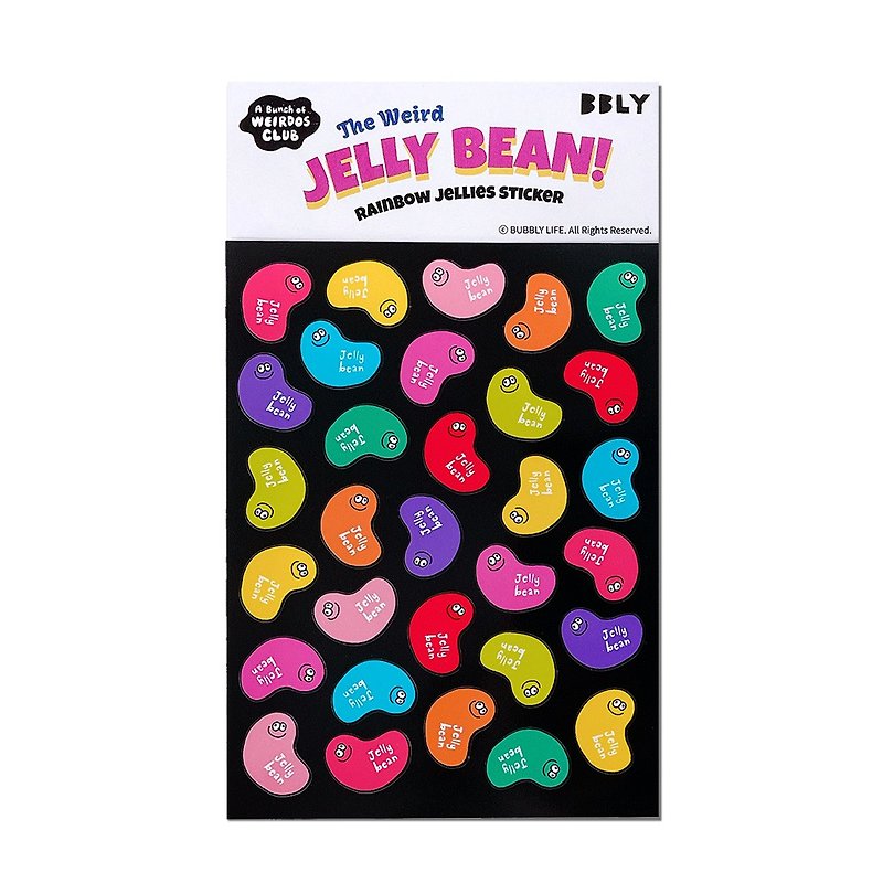 The Weird Jellybean Removable Sticker - Stickers - Other Materials Multicolor
