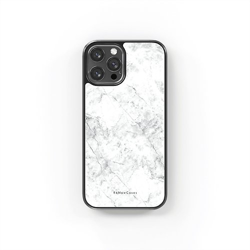 ReNewCases 環保 再生材料 iPhone 三合一防摔手機殼 白大理石紋