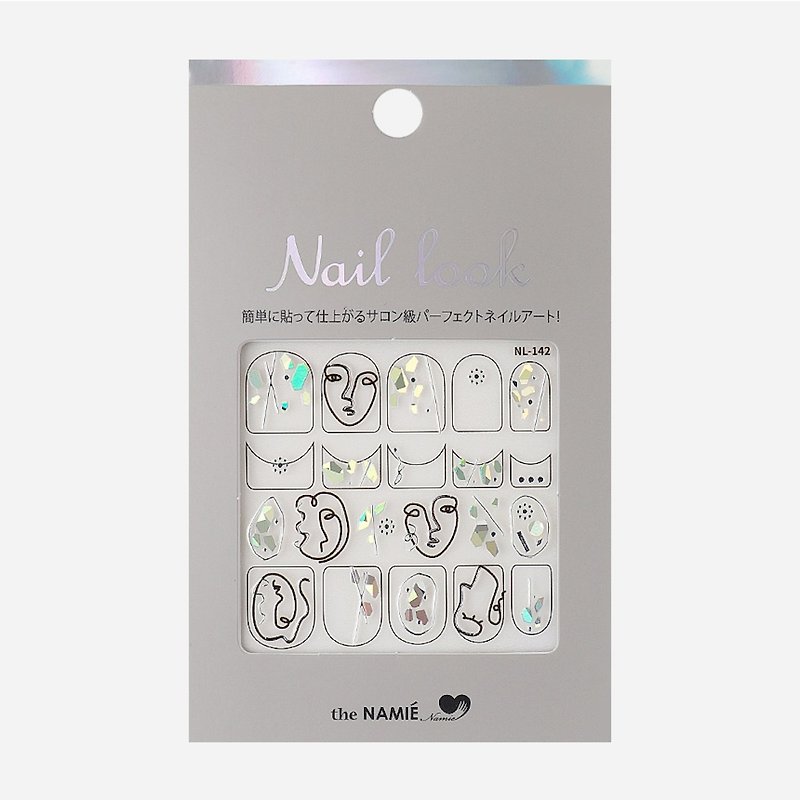 【DIY Nail Art】Nail Look Nail Art Decorative Art Sticker Fashion Face - ยาทาเล็บ - กระดาษ สีเงิน