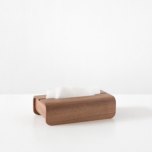 META Design Tetrad 手工木製面紙盒 ∣ 完全黑胡桃