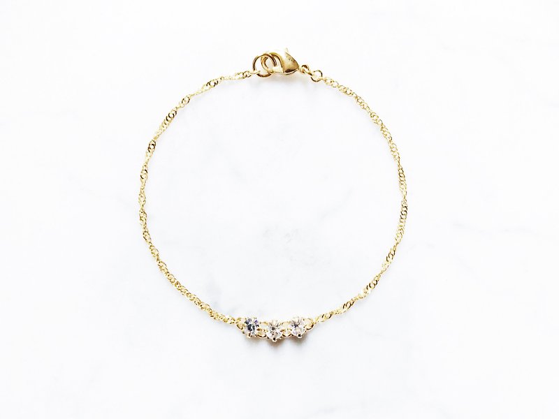 ::Girl Series :: Three small diamond bracelets - Bracelets - Other Metals 