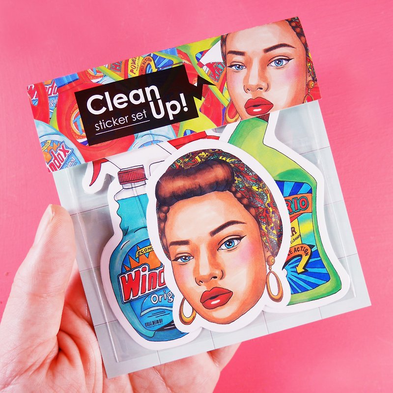 Keep it Clean - Sticker Set - Stickers - Waterproof Material Multicolor
