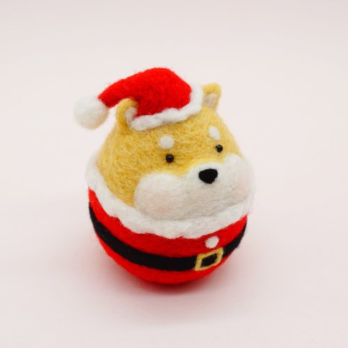 ☆rara しば犬 豆柴 サンタ クリスマス 羊毛フェルト クリスマス飾り ☆rara しば犬 豆柴 サンタ クリスマス 羊毛フェルト クリスマス飾り