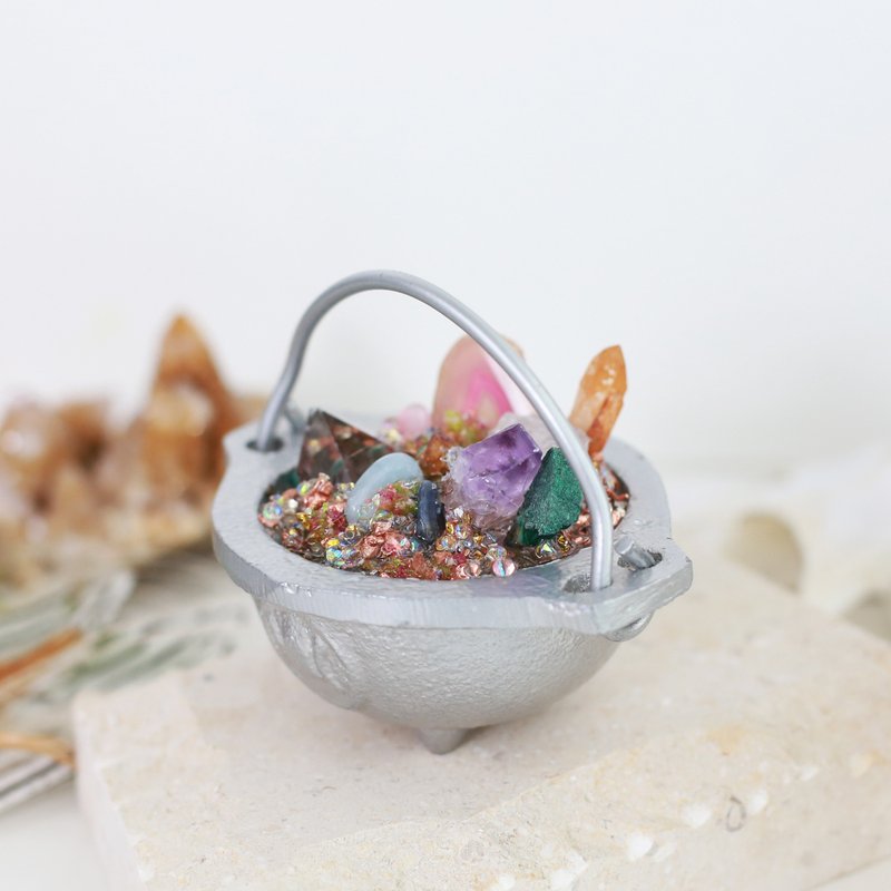 奧根三相女神能量鍋 ~ 綜合水晶 - 擺飾/家飾品 - 水晶 銀色