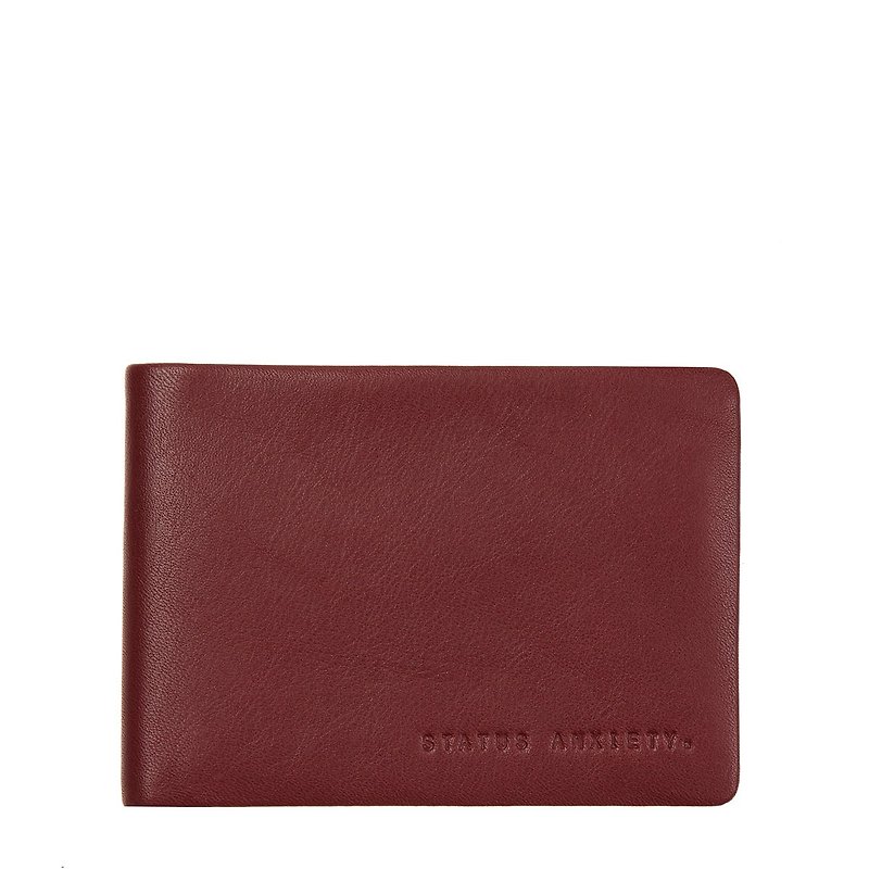 JONAH short clip_Cognac / wine red - Wallets - Genuine Leather Red