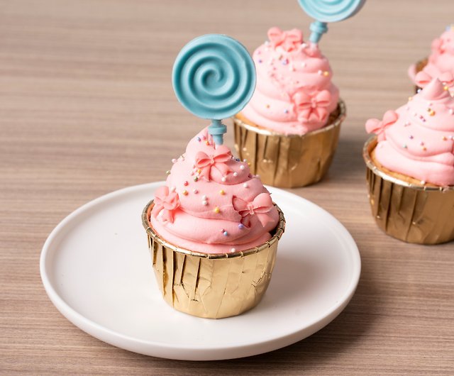 ワークショップ ピンクのおとぎ話のカップケーキ 送料込み 素材パッケージ 説明ビデオ ショップ Funsiamo 料理 グルメ Pinkoi