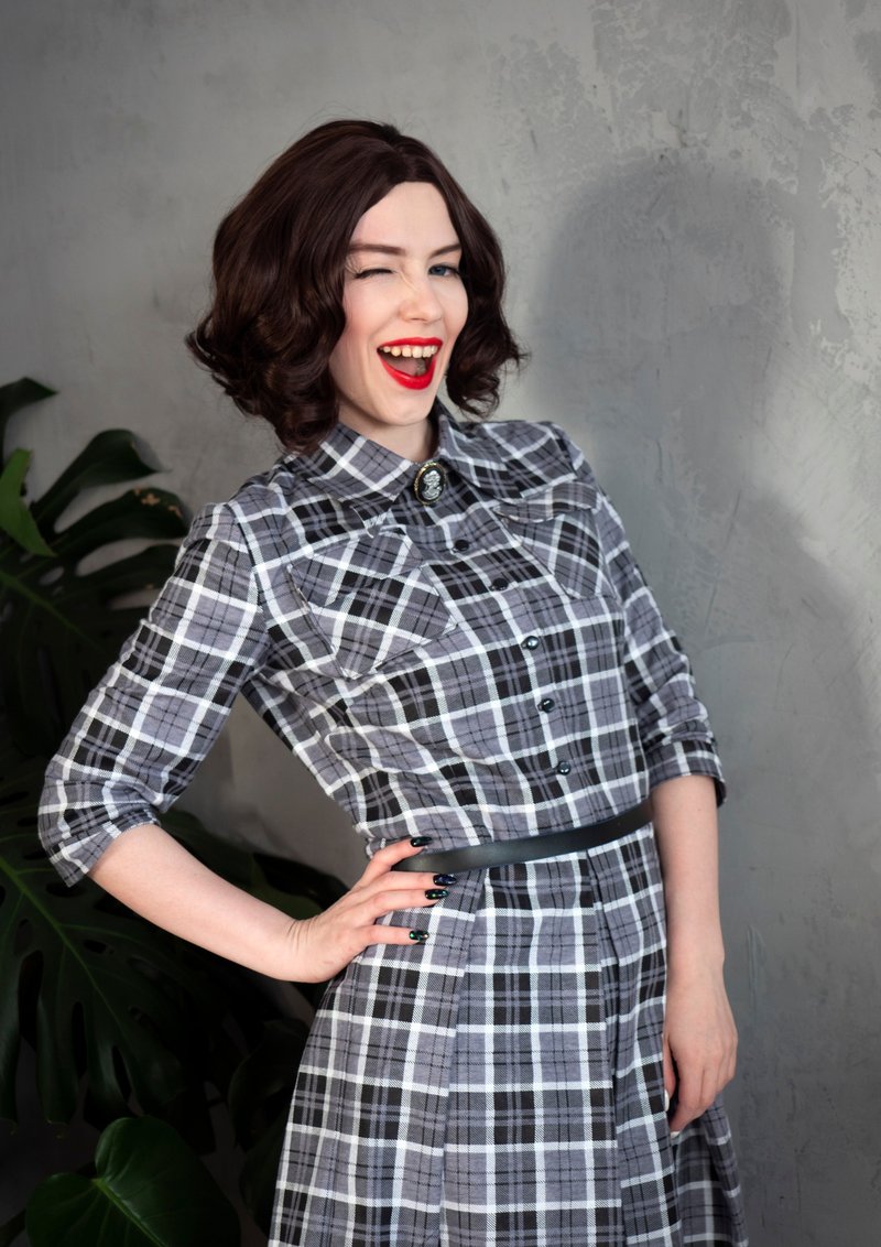 Agatha Harkness retro dress - WandaVision cosplay - Made to order - 禮服/小禮服 - 其他材質 黑色
