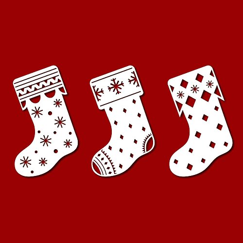 JustGreatPrintables Christmas stocking svg, christmas stocking template, christmas stocking pdf, SVG