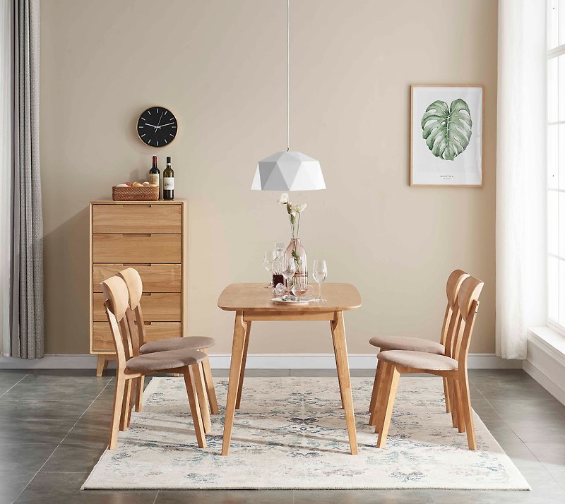 維斯格林 北歐日式現代實木餐椅設計餐椅椅凳(換季良品洽小編) - 椅子/沙發 - 木頭 咖啡色