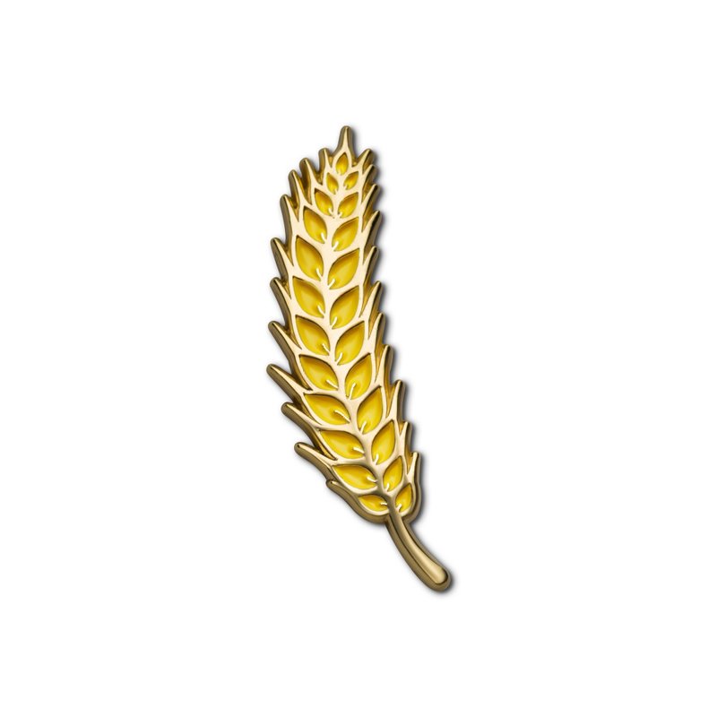 Enamel Pin Rye Spike - 徽章/別針 - 琺瑯 黃色