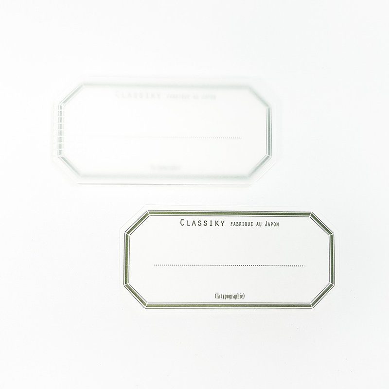 Classiky Letterpress Water Paste Label Book / Green (20319-04) - Sticky Notes & Notepads - Paper Green