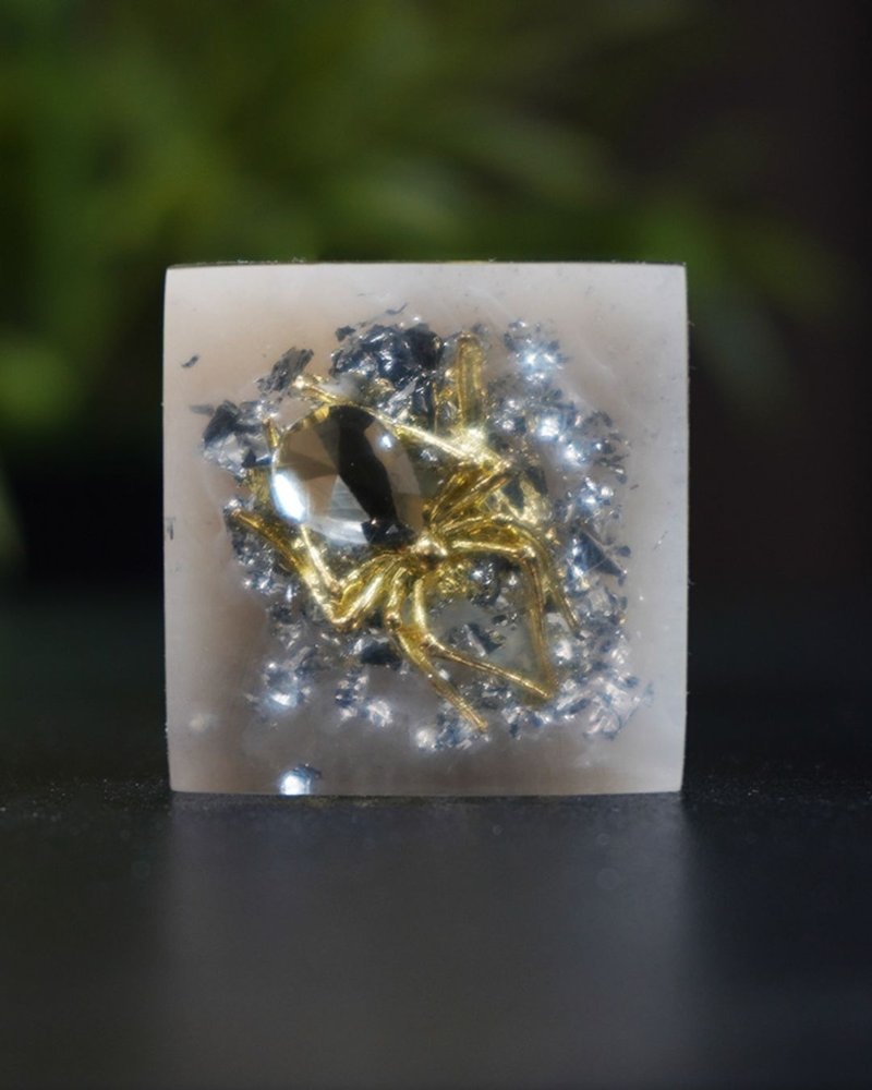 客製化手工印章-|金蜘蛛印章 2.3 x 2.3 CM|篆刻印章 - 印章/印台 - 石頭 