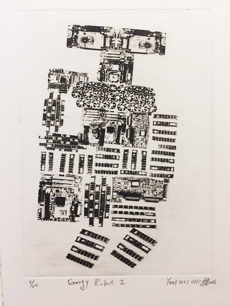 Original print-Energy robot I- Ye Huiqi - Posters - Paper Black