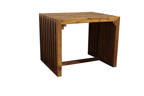 吉迪市 JatiLiving 【吉迪市100%全柚木家具】DSCO002B 柚木床頭櫃 邊几 矮桌 置物