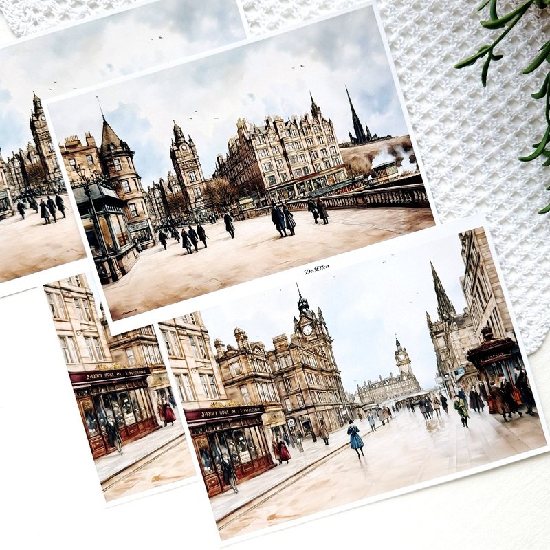 Z324 - 復古都市風格 - 貼紙 - 紙 