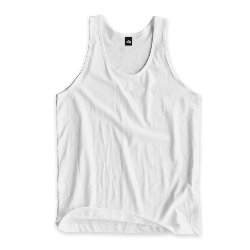 Plain Sleeveless Tank Top – 4 Colors - เสื้อกั๊กผู้ชาย - ผ้าฝ้าย/ผ้าลินิน ขาว
