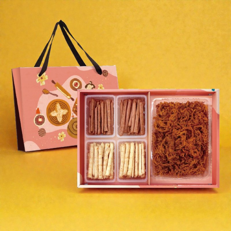 【Eden Taichung Canaan Garden】 Lucky Star Gift Box | Lunar New Year Gift Box | Dual Flavor Cheese Sticks & Pork Jerky - ขนมคบเคี้ยว - วัสดุอื่นๆ หลากหลายสี