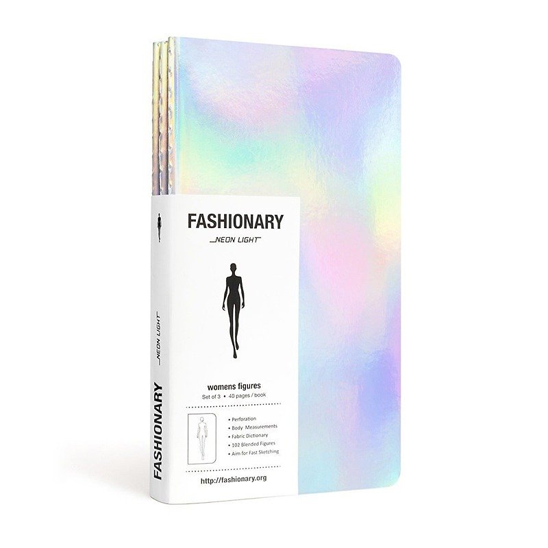 FASHIONARY hand painted / female / A6 / 3 pieces / neon - Notebooks & Journals - Paper 