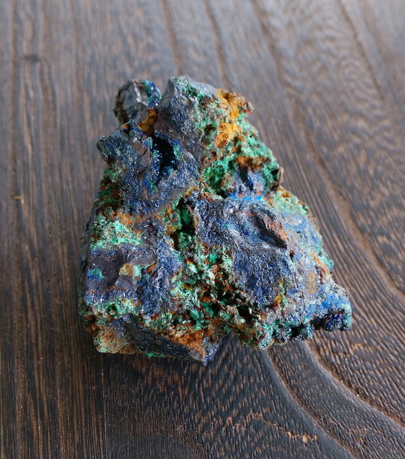 Azurite  湖北產地 藍銅礦 孔雀石 赤鐵礦共生礦 天然礦石 原礦 - 擺飾/家飾品 - 其他材質 