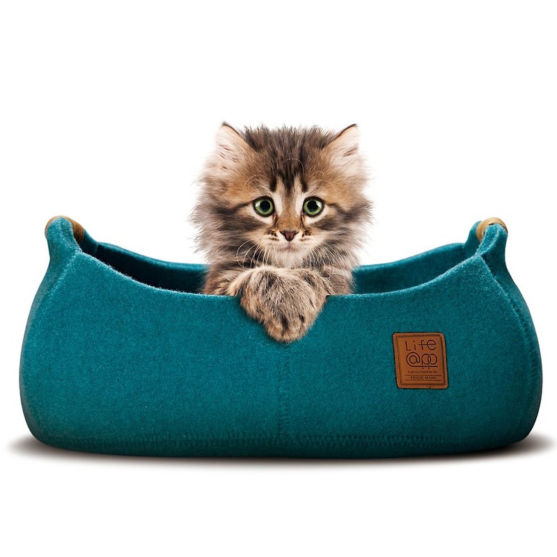 Lifeapp 貓籃子BASKET BOWL_湖水綠 - 寵物床墊/床褥 - 其他材質 綠色