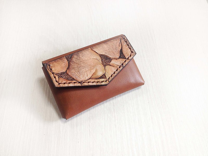 POPO | Taiwan rock crag│ card storage package - Card Holders & Cases - Genuine Leather Brown