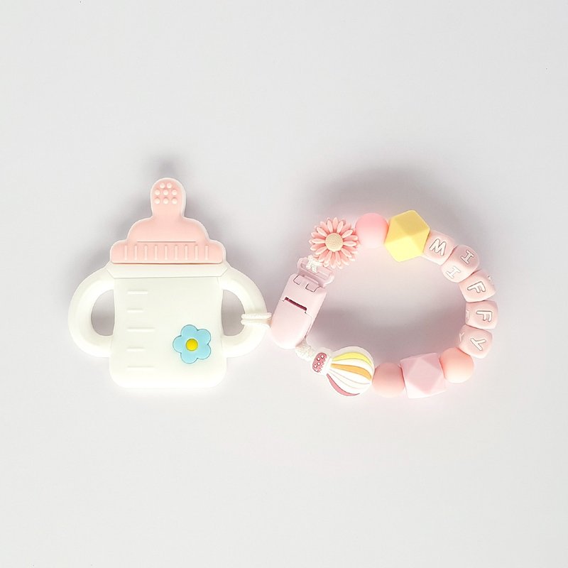 ミッフィー デイジー 熱気球 ピンク 哺乳瓶 歯固定具/カスタマイズされたおしゃぶりチェーン - 知育玩具・ぬいぐるみ - その他の素材 多色