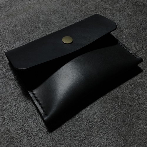 這些貓 Zhexie Mao 【客製】皮革零錢包 卡片包 質感黑 客製刻字 客製化禮物 畢業