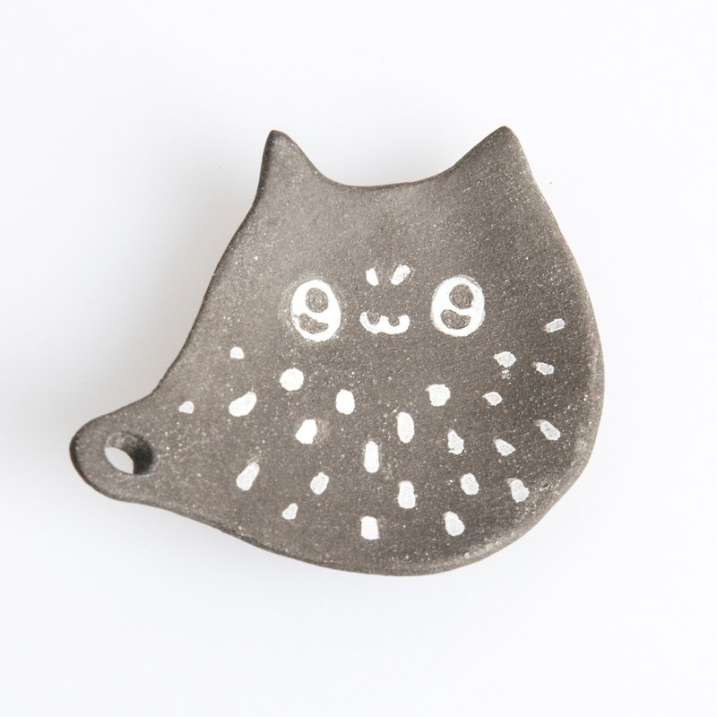 Cat Plate Series—Black Cat Finger Plate - Storage - Pottery Black