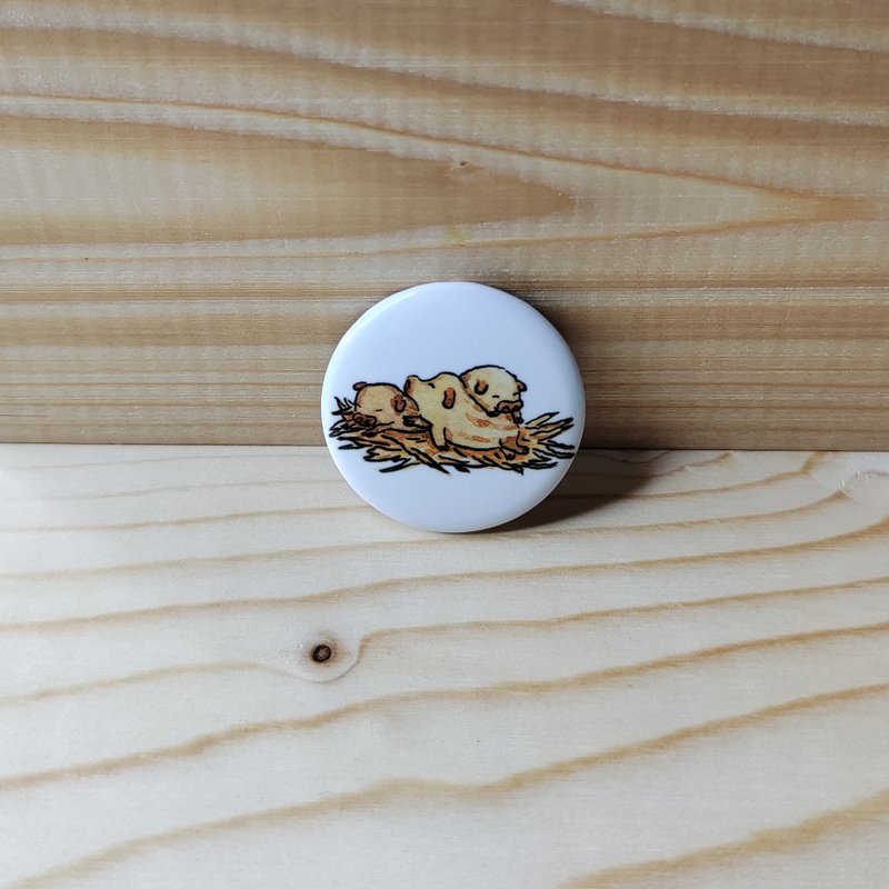 胸章/別針/徽章 三隻小睡豬 - 徽章/別針 - 其他材質 多色