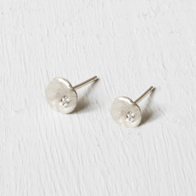 | KOU Jewelery | Round Wave Fog Face Drill - Sterling Silver Earrings _1 + 1 Gui Honey Option 2 into 85% - Earrings & Clip-ons - Other Metals Silver