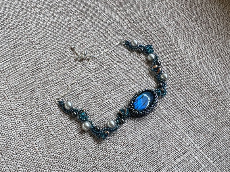 230556 Labradorite Beaded Bracelet - Bracelets - Semi-Precious Stones Blue