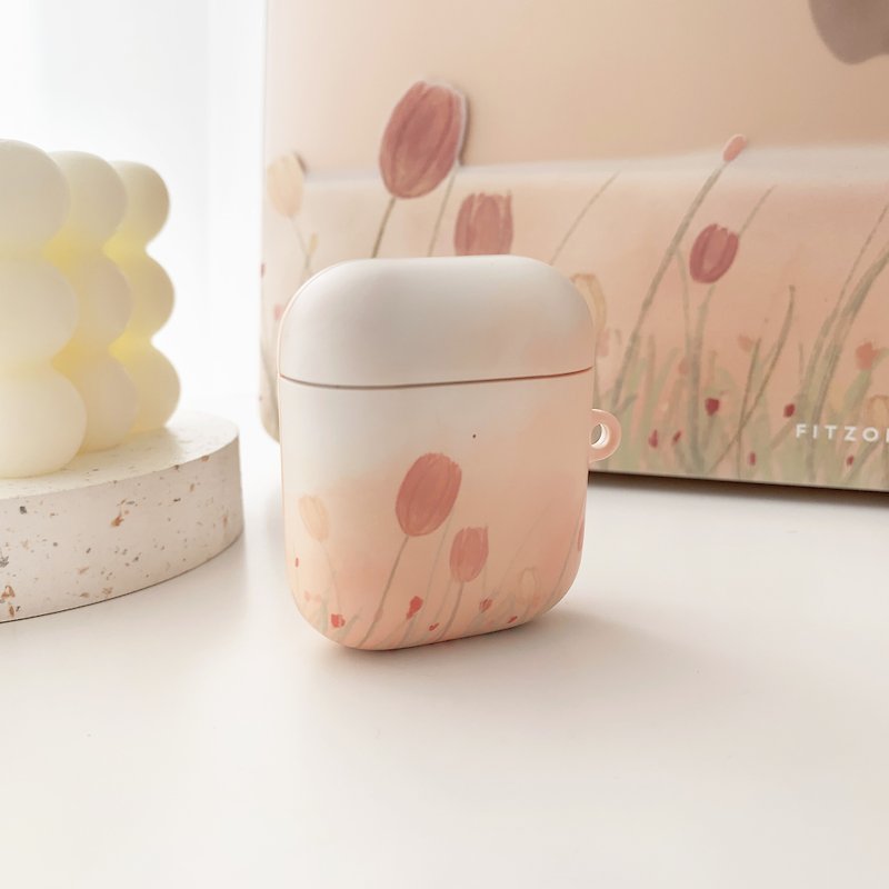 【FITZORY】Landscape Series - Afternoon Tulip | AirPods ケース - イヤホン収納 - プラスチック オレンジ