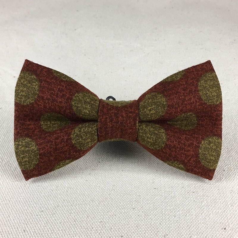 Mr. Tie Hand Made Bow Tie No. 141 - เนคไท/ที่หนีบเนคไท - ผ้าฝ้าย/ผ้าลินิน สีแดง