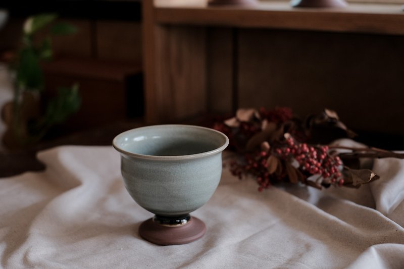 Goblet l Glass Marble Glaze Tea Sundae Cup - แก้ว - ดินเผา สีเขียว