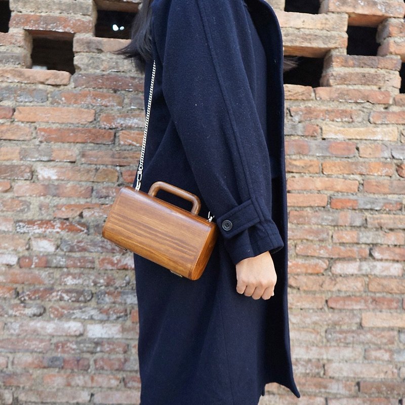 Vatican FANJI original wooden palms radian college minimalist student bag handba - Messenger Bags & Sling Bags - Wood 