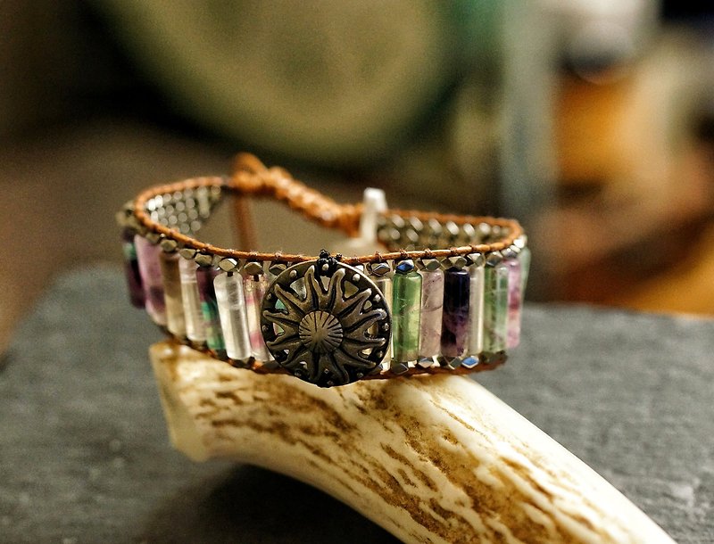 瑩石手鍊 ( Fluorite Bracelet ) - 手鍊/手環 - 半寶石 紫色