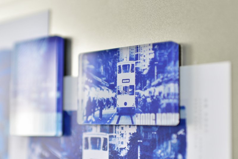 Magnet | Cyanotype Hong Kong - แม็กเน็ต - อะคริลิค สีน้ำเงิน