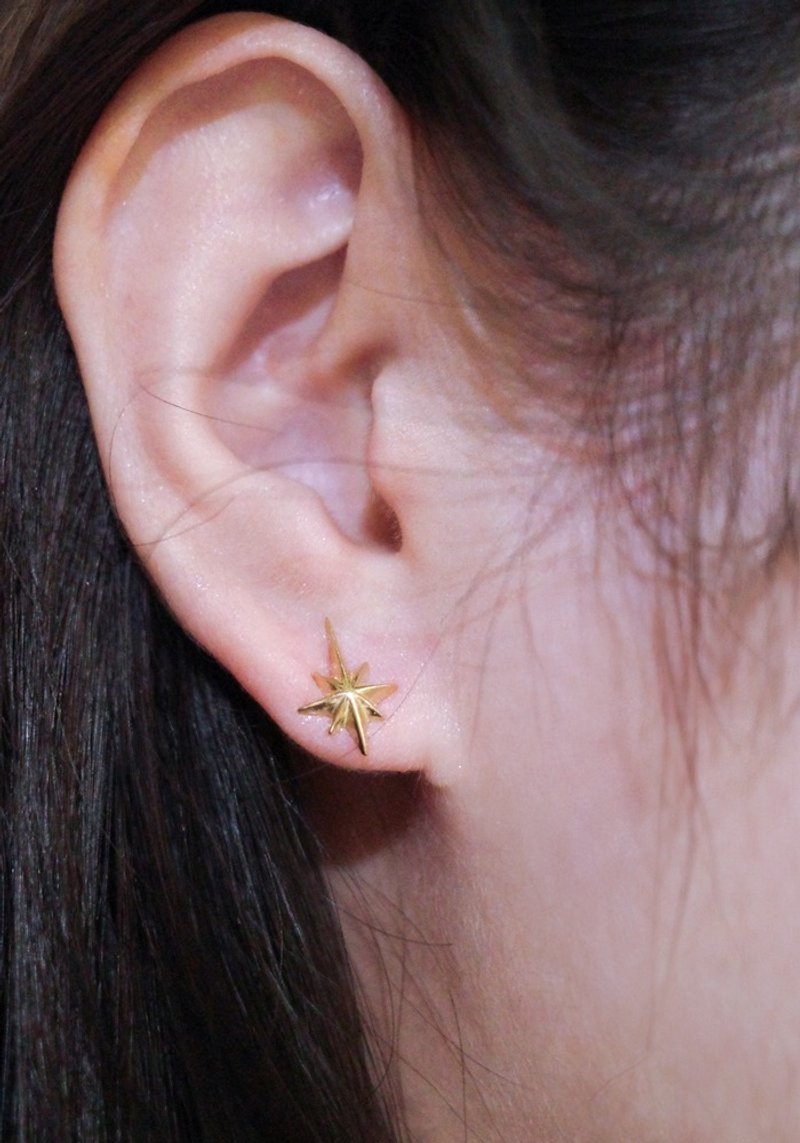 Polaris Earrings - Gold - 耳環/耳夾/耳骨夾 - 純銀 金色