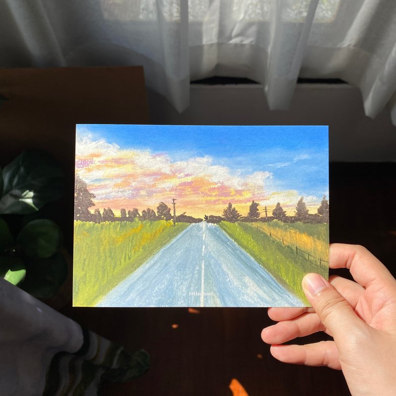 Little Country Road - Art print 5x7 - 卡片/明信片 - 紙 多色