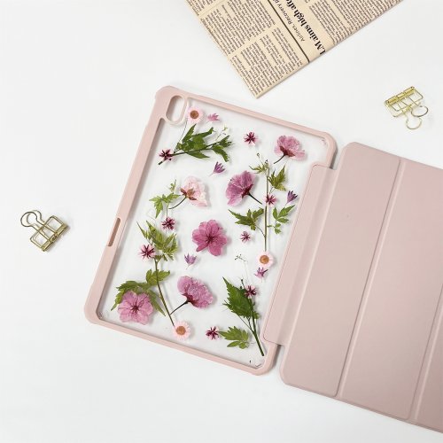 FeimeiPresents 粉紅芳菲手工押花iPad外殼 iPad Air 11寸 13寸 iPad Pro 11寸13