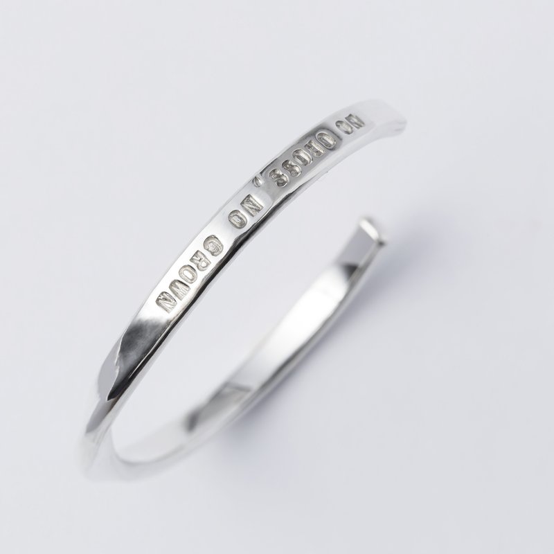 【聖誕禮物】莫比烏斯手鐲 925純銀 客製化手鐲 刻字 手環 對鐲 - 手鍊/手鐲 - 純銀 銀色